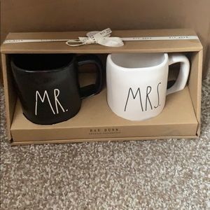 BNIB Rae Dunn Mr. and Mrs. coffee mugs